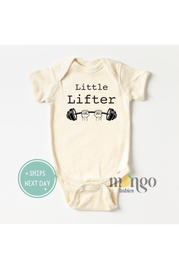 Little Lifter Baby Onesies Funny Baby Gym Clothes Weight Lifting Baby Fit Cute Baby Shower Gift For Baby Funny Shirt For Kids Workout Cute Baby Onesie, BABY BODYSUIT LAT 4424