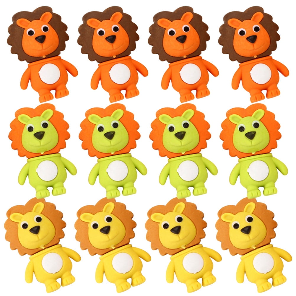 Little Lion Eraser Erasers Plastic Toy for Girl Kawaii Student Child ...