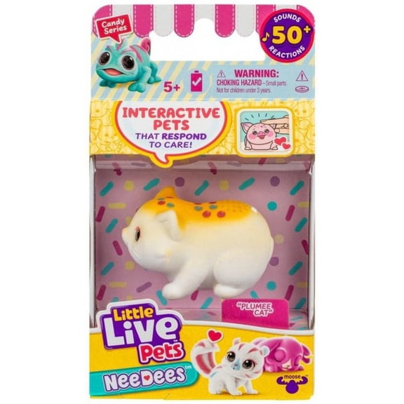Little Live Pets Candy Series Plumee Cat Wearable Interactive Figure Pack