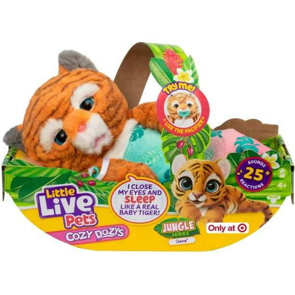 Little Live Pets Cozy Dozys Java The Tiger Interactive Toy (Jungle Series)