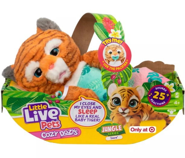 Little Live Pets Cozy Dozys Java The Tiger Interactive Toy (Jungle