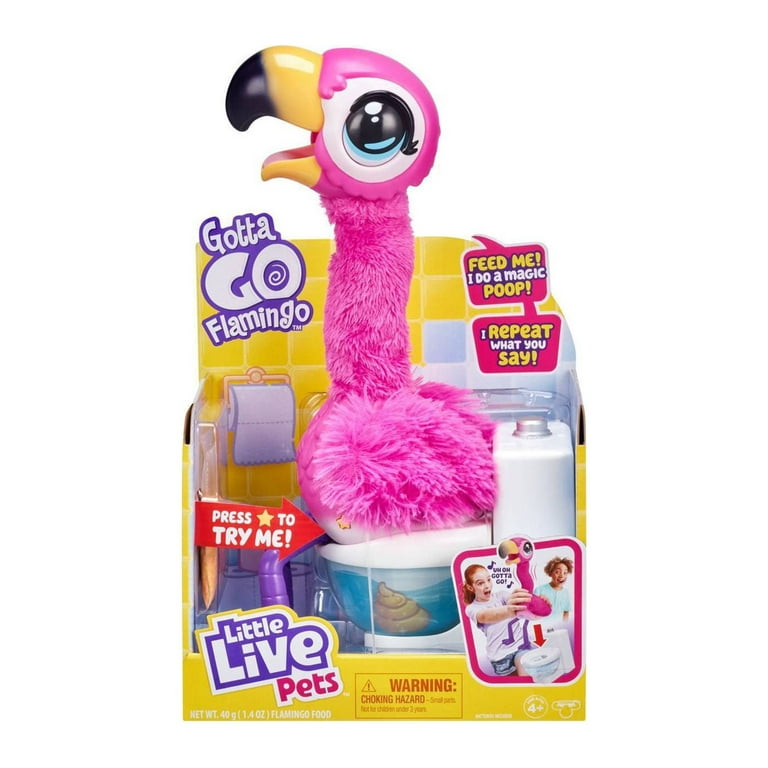 Little Live Pets Gotta Go Flamingo, Interactive Plush Toy, Eats