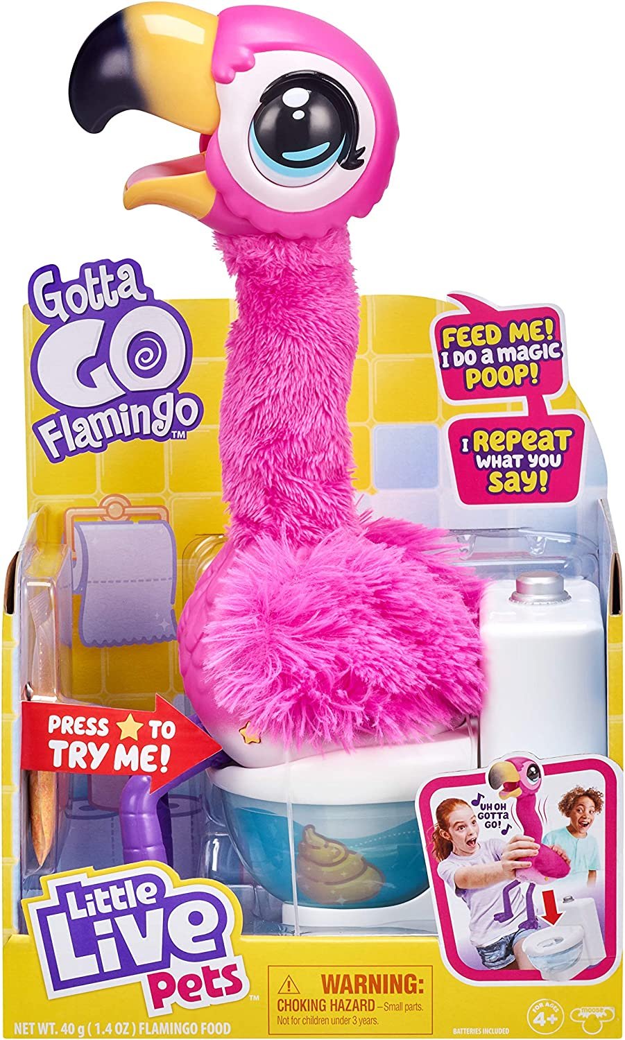 Little Live Pets Gotta Go Flamingo, Singing, Wiggling, & Pooping Toy - image 1 of 12