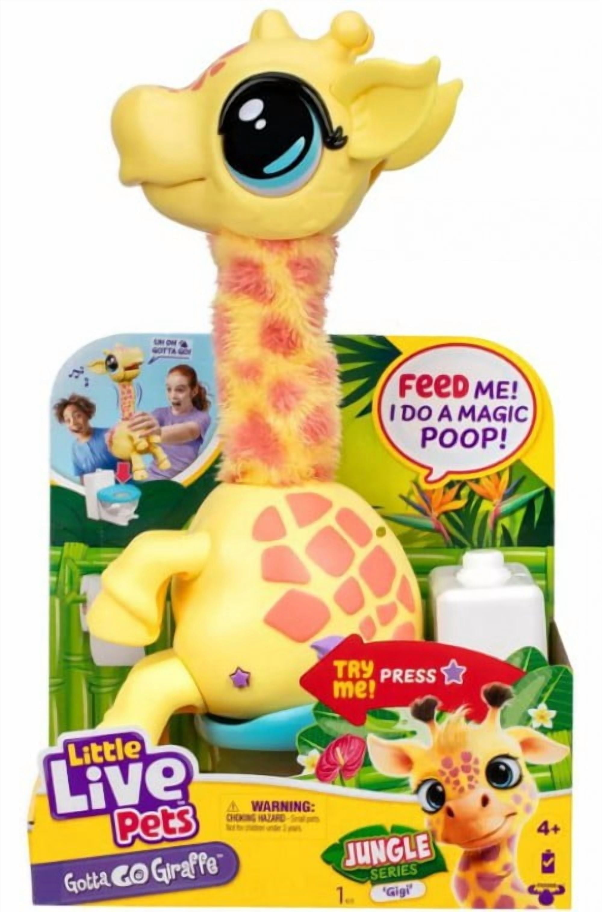 Little Live Pets Gotta Go Giraffe Gigi Interactive Plush Toy (Jungle Series)