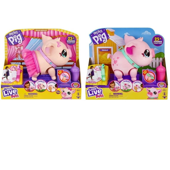 Little Live Pets Interactive My Pet Pig Gift Set 2-Pack (You get both Piggi Bella in Tutu & Piggly!)