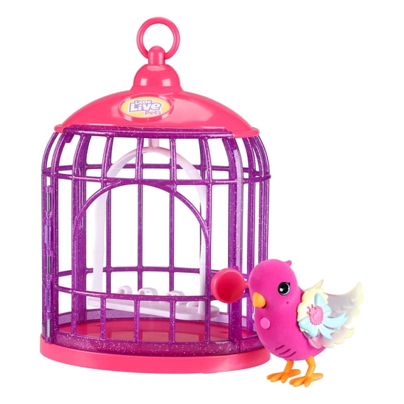 Little Live Pets Lil' Bird & Bird Cage New Light Up Wings with 20 + Sounds and Reacts to Touch, Ages 5+