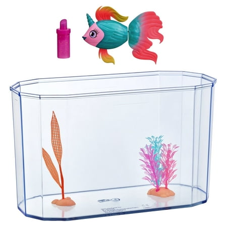 Little Live Pets, Lil' Dippers Fish and Tank: Fantasea, Interactive Toy Fish & Tank , Magically Comes Alive in Water, Feed and Swims like A Real Fish, Toys for kids, Ages 5+