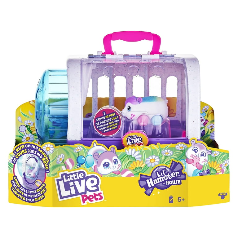 Little Live Pets Lil Hamster Popmello House Playset Interactive Toy. Scurries Sounds and Moves Like a Real Hamster. Soft Flocked. Batteries Included. for Kids 4 SHC6 Walmart