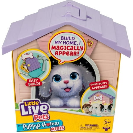 Little Live Pets MINIS RANDOM Puppy Interactive Mystery Plush Toy (Pink & Purple)