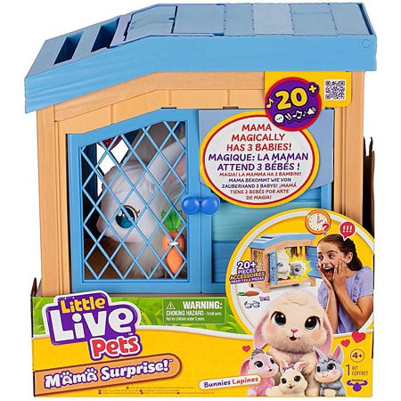 Little Live Pets Mama Surprise Bunnies Playset (Mama with 3 Babies)