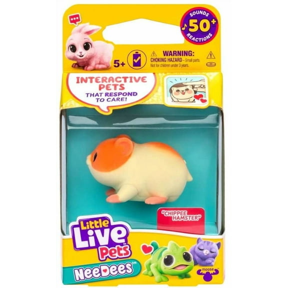 Little Live Pets NeeDees Chippee Hamster Wearable Interactive Figure Pack