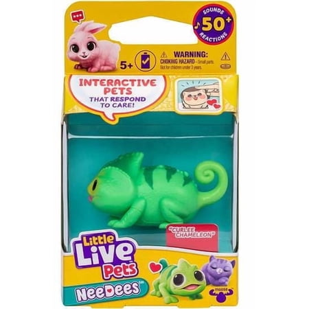 Little Live Pets NeeDees Curlee Chameleon Wearable Interactive Figure Pack