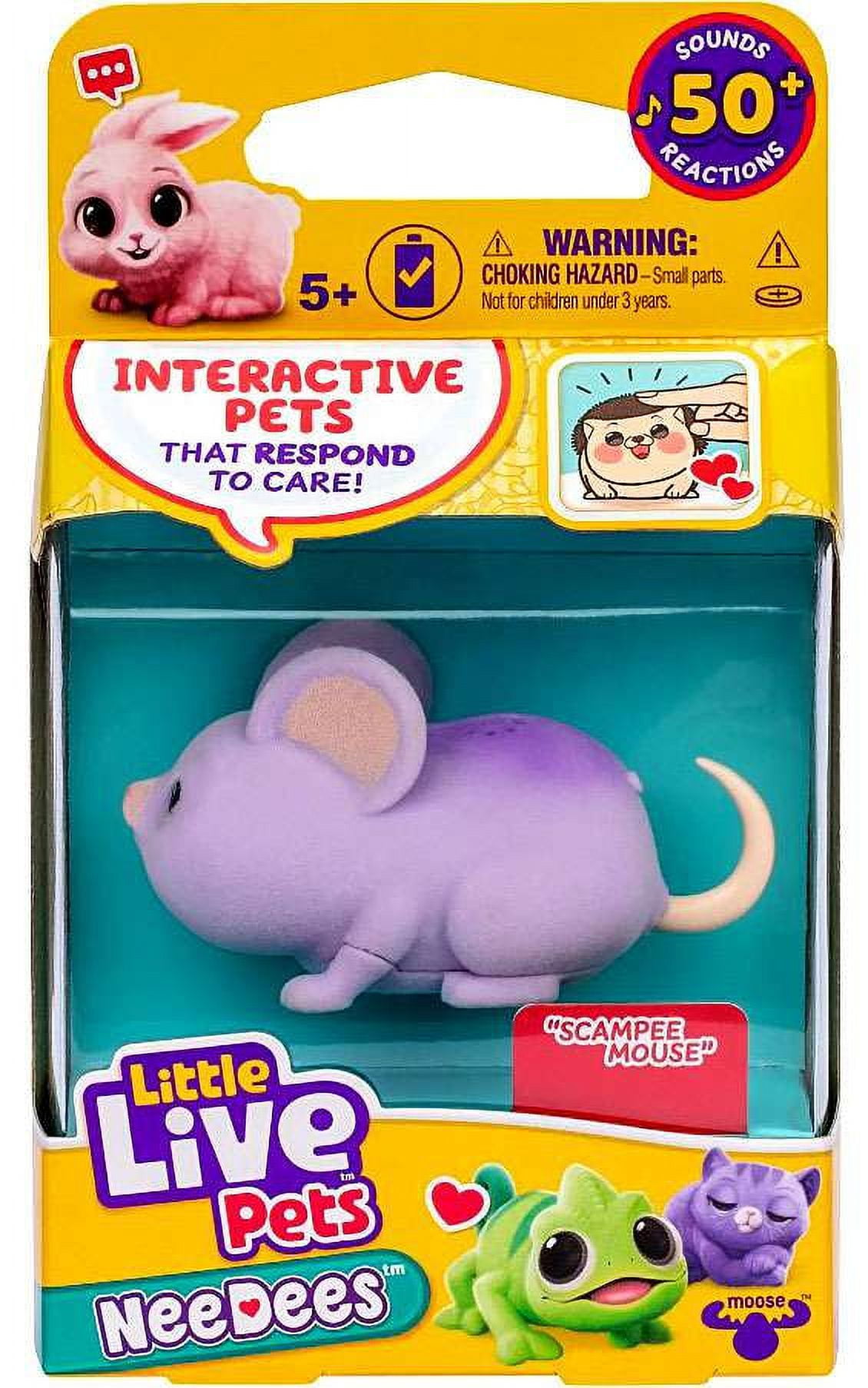 Little Live Pets NeeDees Jouet électronique portable interactif à emporter qui répond aux soins, écoute vos besoins et marque des points Little Live Pets NeeDees Jouet électronique portable interactif à emporter qui répond aux soins, écoute vos besoins et marque des points