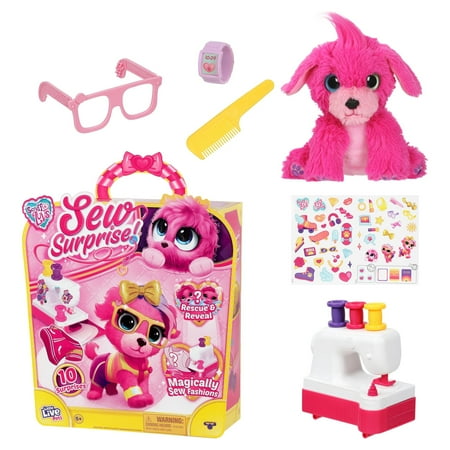 Little Live Pets Scruff-a-Luvs Sew Surprise Pink, Mystery Puppy or Kitten Ages 5+