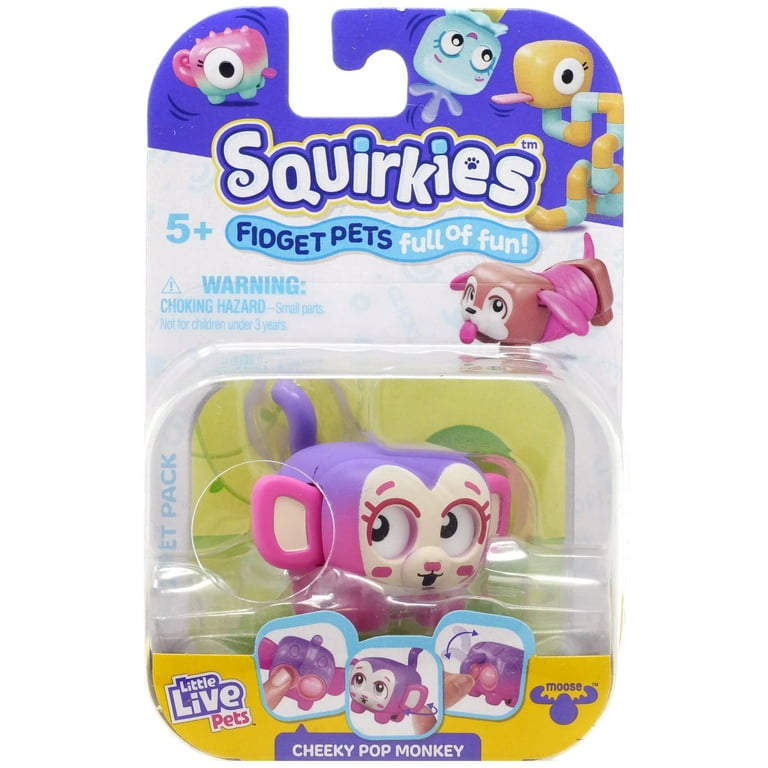 Little Live Pets Squirkies Cheeky Pop Monkey Figure (Purple