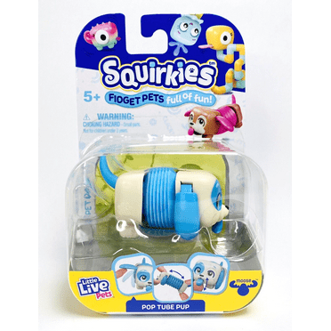 Little Live Pets, Squirkies, Interactive Fidget Toys - Pop Tube Pup (Color May Vary)