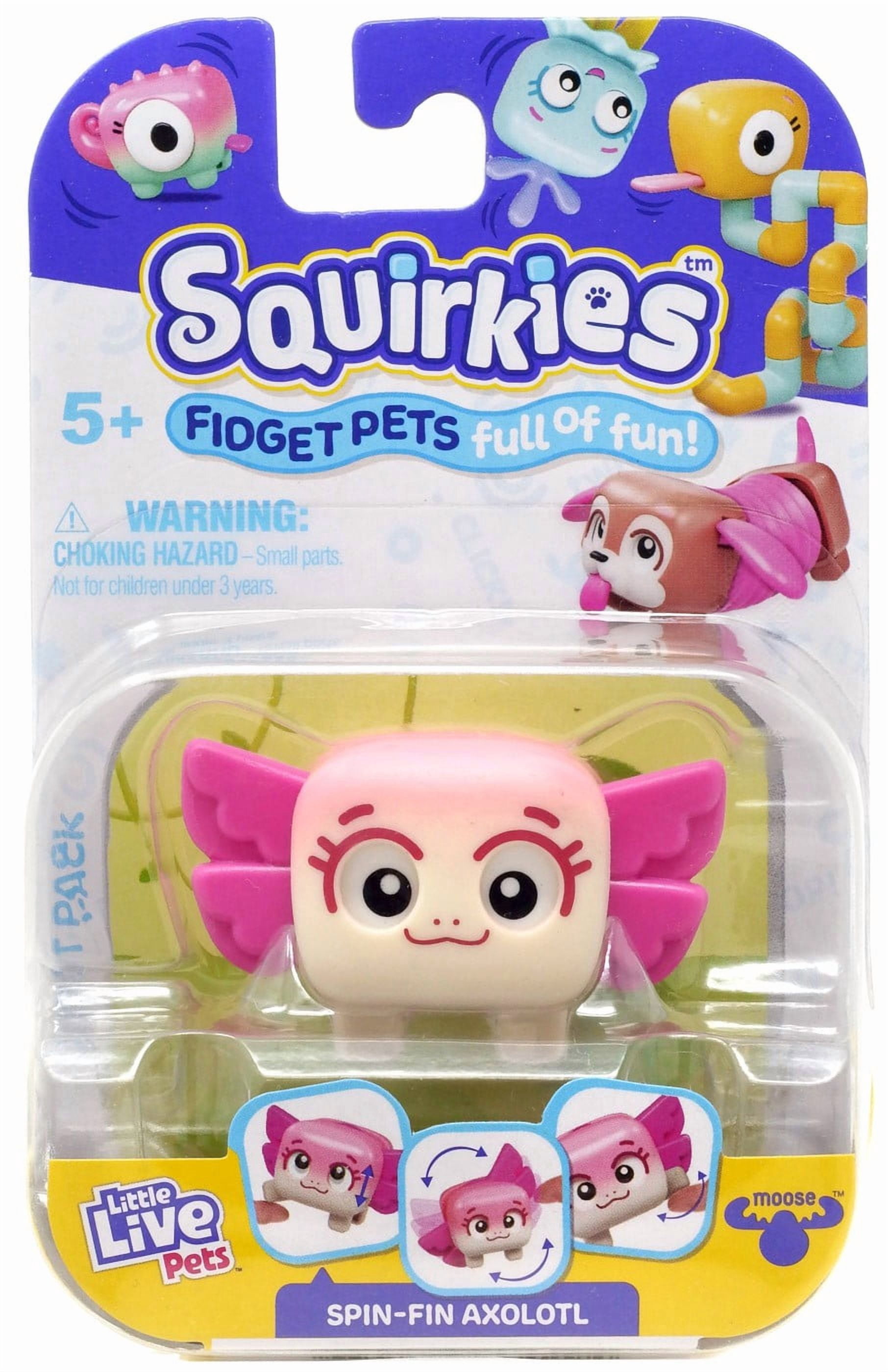 Little Live Pets Squirkies Spin-Fin Axolotl Figure (Pink)