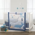 thumbnail image 1 of Little Love by NoJo Underwater Adventure - Narwhals and Whales Navy, Grey and Light Blue 3 Piece Crib Bedding Set- Comforter, Fitted Crib Sheet, Dust Ruffle, 1 of 5