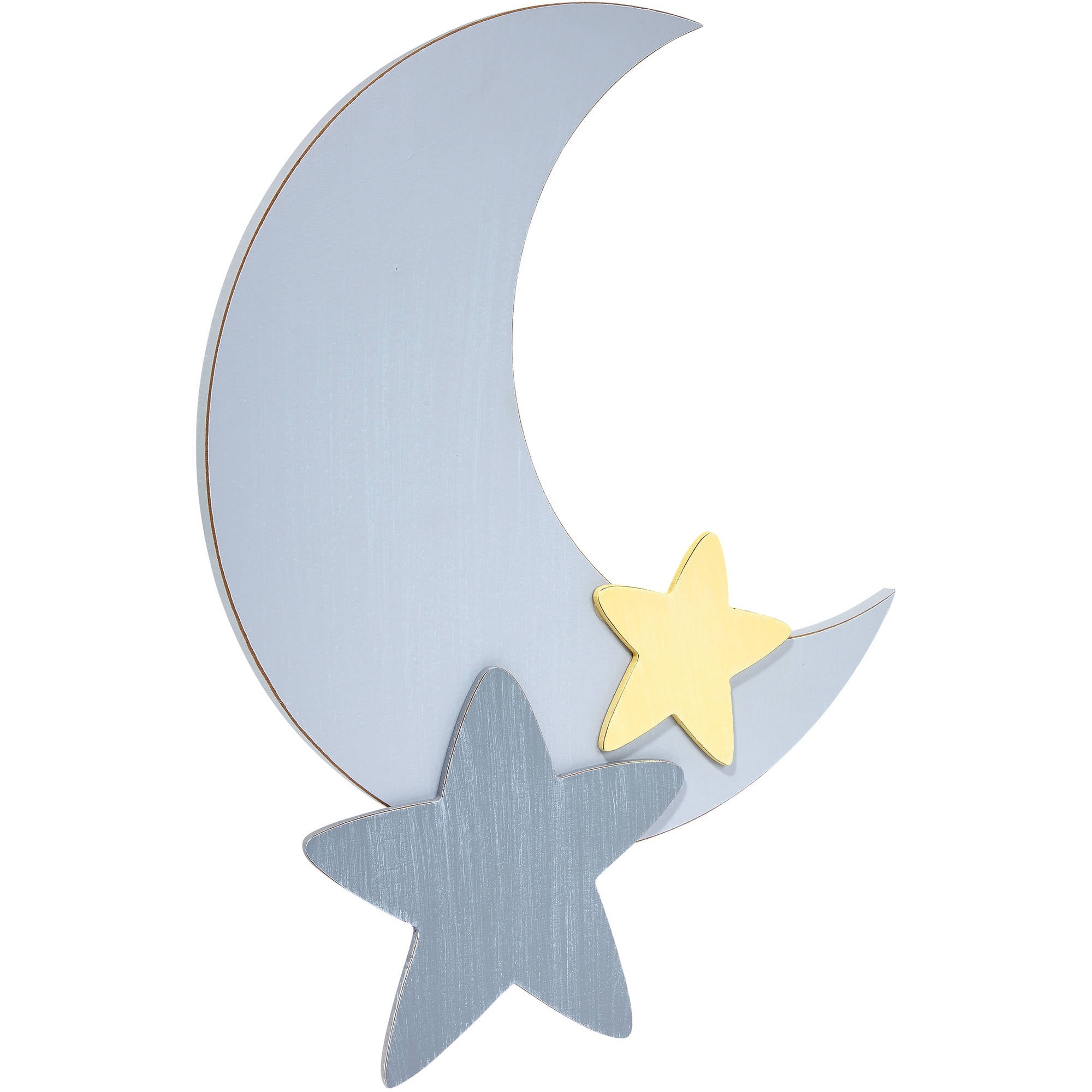Little Love Moon and Star Infant Wall Decor, Gray and Yellow