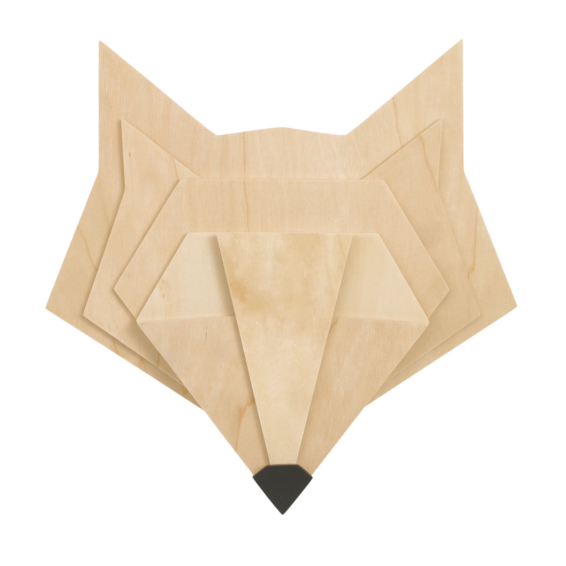 Little Love by NoJo Fox 3D Natural Wood Wall Hanging with Stained Nose