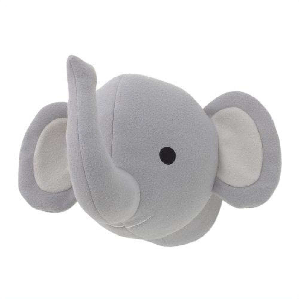 Little Love by NoJo Grey Elephant Plush Head Wall Décor