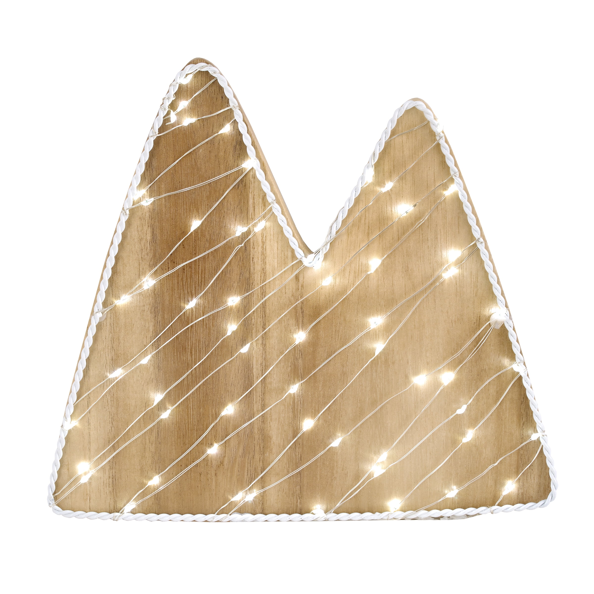 Little Love by NoJo Mountain Shaped Natural Wood Wall Décor, Nursery Wall Art