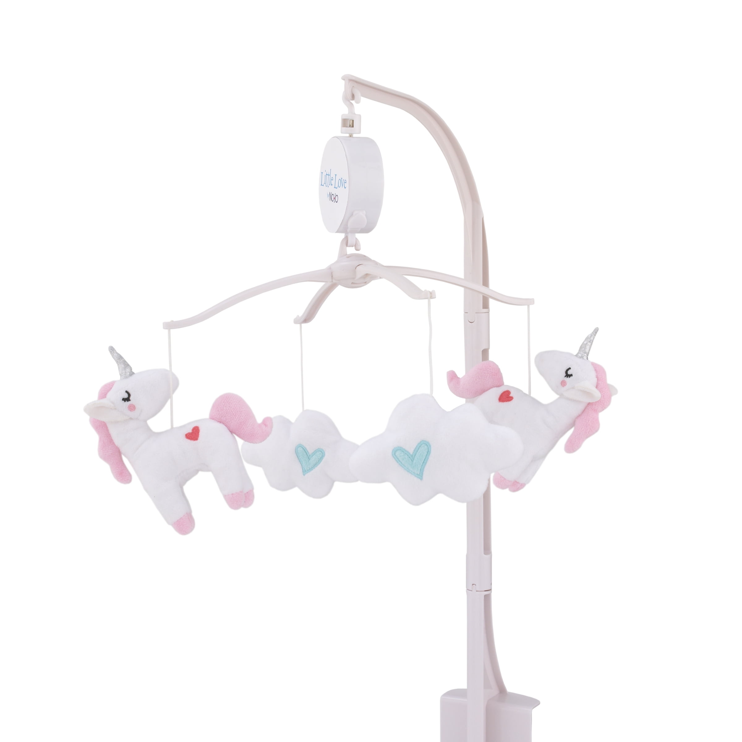 Little Love by NoJo Rainbow Unicorn Aqua Musical Mobile for Infant Nursery