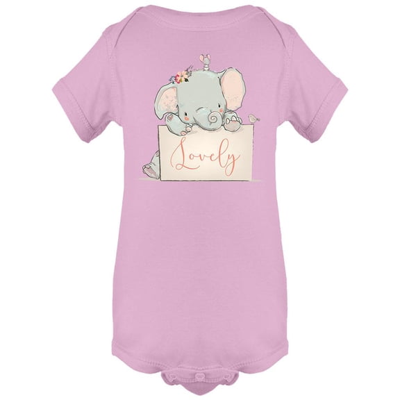Little Lovely Elephant Bodysuit Infant -Image by Shutterstock,  6 Months