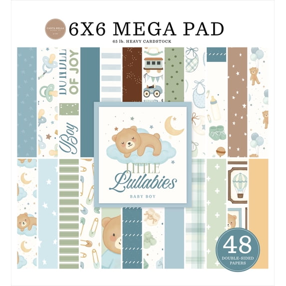 Little Lullabies - Baby Boy Cardmakers 6X6 Mega Pad