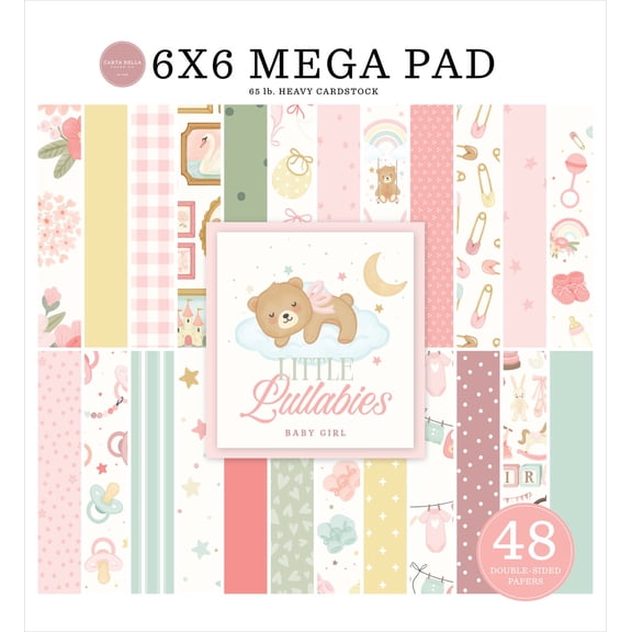 Little Lullabies - Baby Girl Cardmakers 6X6 Mega Pad