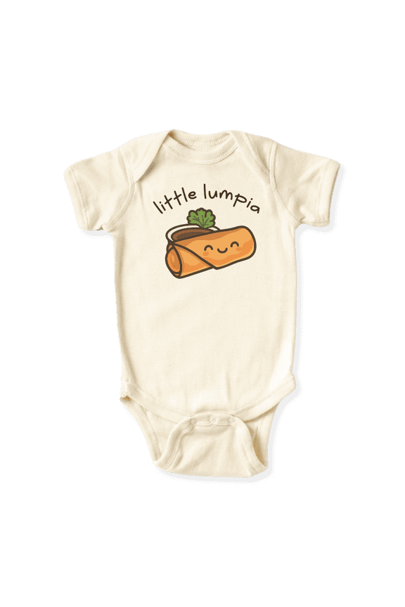Little Lumpia Baby Bodysuit, Toddler & Kids T-Shirt – Cute Filipino Food Outfit for Baby Newborn Clothes 0-3m Natural