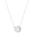 thumbnail image 1 of Little Luxuries 18" Sterling Silver Crescent Moon & Heart Slider Pendant Necklace, 1 of 2
