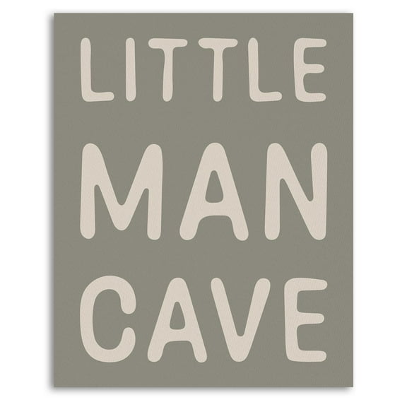 Little Man Cave Canvas Wall Art poster Boys Nursery Wall Decor, Trendy Retro Boho Sage Green Poster Wall Decor for Toddler Baby Little Boy Kids Room Playroom Decor