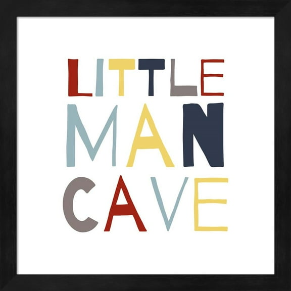 Little Man Cave Primary Color Palette by Color Me Happy, Framed Wall Art, 13.25W x 13.25H