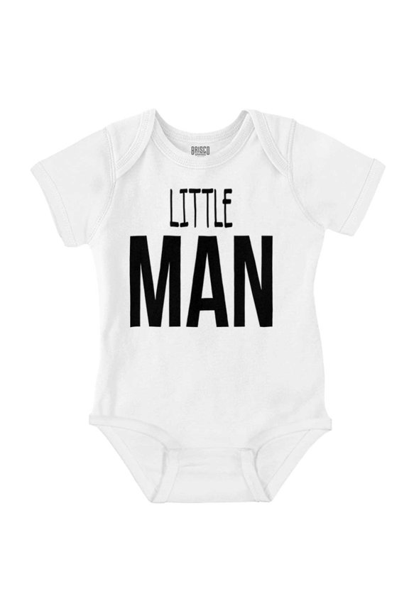 Little Man Cute Adorable Son Grandson Bodysuit Jumper Boys Infant Baby Brisco Brands NB