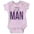 thumbnail image 1 of Little Man Cute Adorable Son Grandson Bodysuit Jumper Boys Infant Baby Brisco Brands NB, 1 of 7