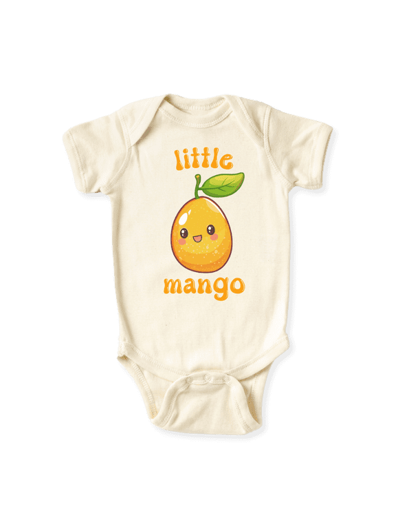 Little Mango Fruit Baby Bodysuit, Newborn Outfit, Baby Clothes, GiftforChildren 0-3m Natural