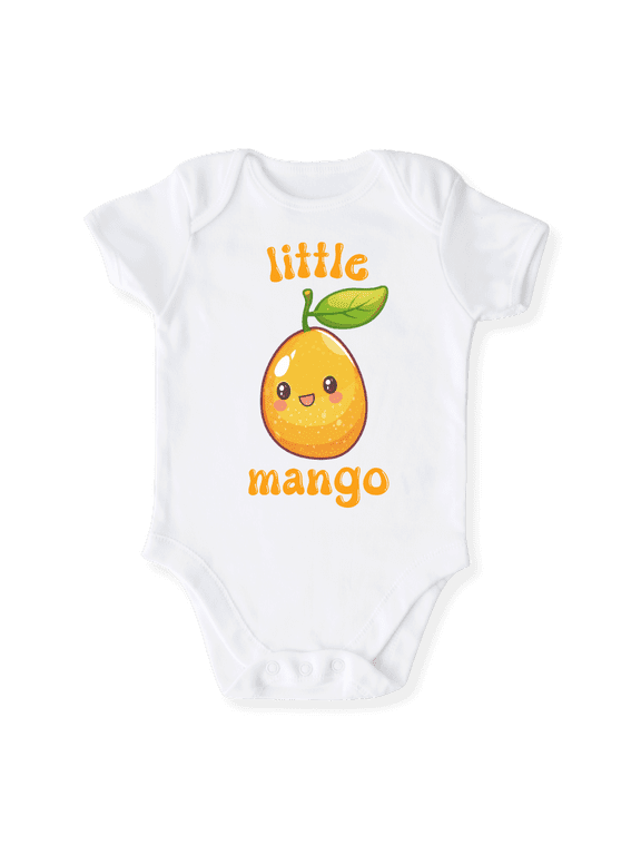 Little Mango Fruit Baby Bodysuit, Newborn Outfit, Baby Clothes, GiftforChildren 18m White