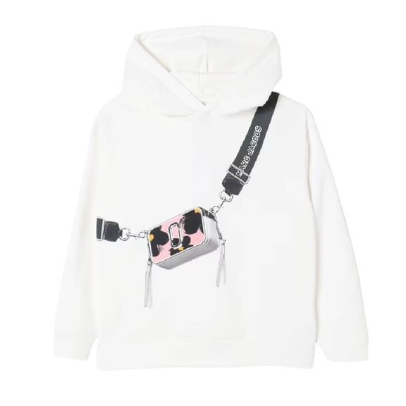 Little Marc Jacobs Daisy Snapshot Print Hoodie, Size 8Y