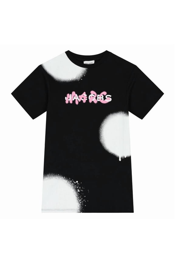Little Marc Jacobs Girls Graffiti Short-Sleeved Dress, Size 4Y