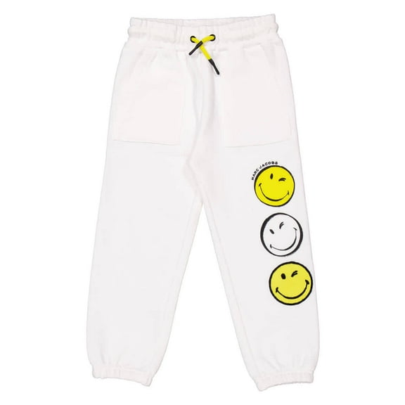 Little Marc Jacobs Girls Smiley Faces Cotton Sweatpants, Size 6Y