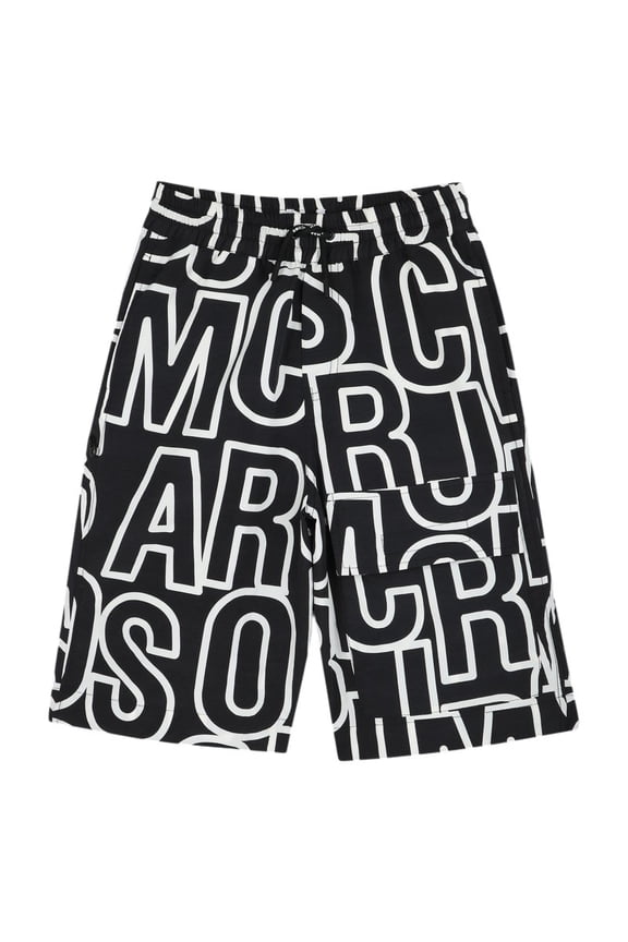 Little Marc Jacobs Monogram Logo Bermuda Shorts, Size 6