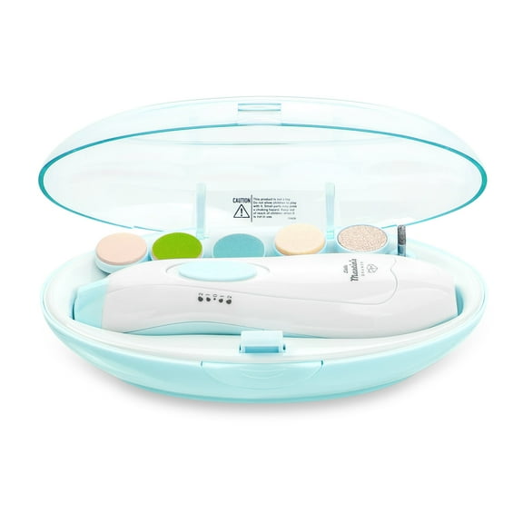 Little Martin's: Baby Electric Nail Trimmer - Blue - Soft LED Light, Adjustable Speed, Interchangeable Heads, Finger & Toenail Filing, Infant-Kid Safe