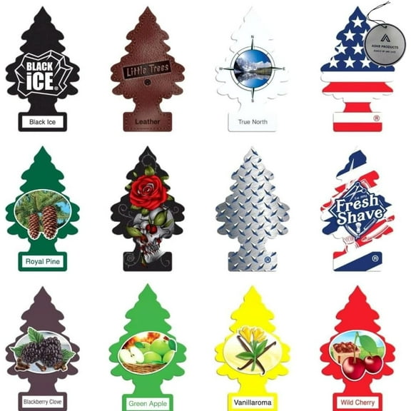 Little Masculine Scent Pack of 12 Freshener - 12 Different Masculine Scents of Air Fresheners – Car, Trucks, RV, Home Air Freshener Bundle + AHSR Air Freshener