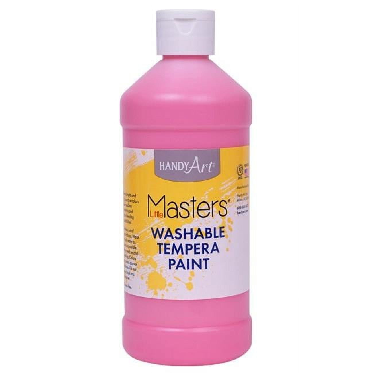 Little Masters Washable Tempera Paint Pint, Pink - 6 Each