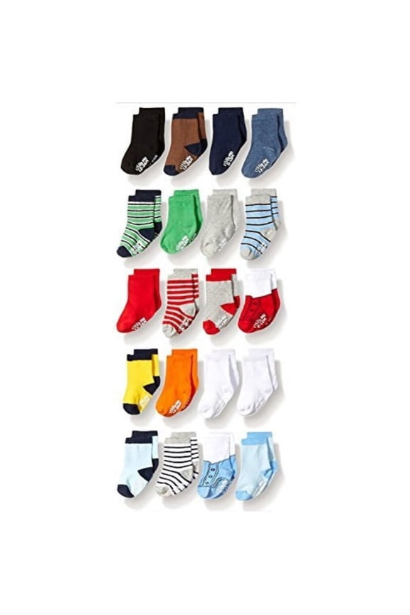 Baby 20 Piece Assorted Socks, Boys', Multi, 0-12/12-24 Months