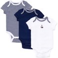 thumbnail image 1 of Little Me Boys 3-Pack Bodysuits Baby 6 Months Navy/Multi, 1 of 2