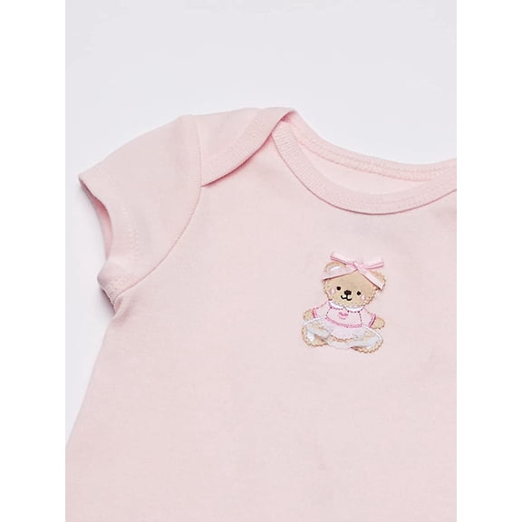 Little Me Girls 1-Pack Bodysuits,Pink,3M