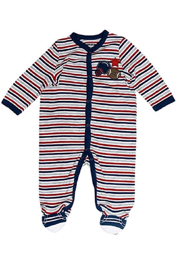One Piece Sleeper for Baby Boys (Navy/Grey - 6 Months)