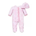 thumbnail image 1 of Little Me PINK MULTI Baby Girls' Damask Scroll Hat & Coverall Set, 9Mos, 1 of 2